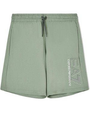 EA7 Jersey Shorts Mit Seitenlogo - Grün