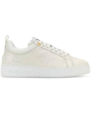 MCM Witte Leren New Terrain Sneakers