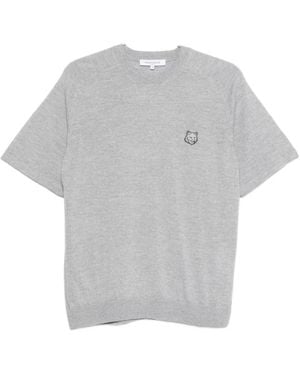 Maison Kitsuné Round-Neck Knitwear - Grey
