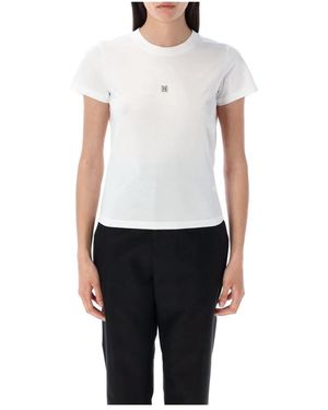 Givenchy Weiße Bow T-Shirt Mit Rückendetail
