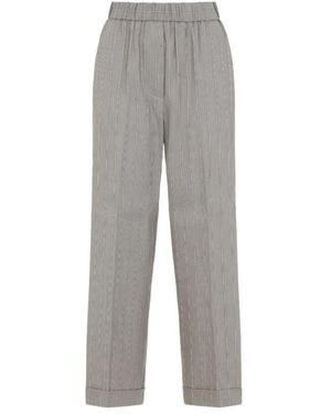 Peserico Straight Trousers - Grey