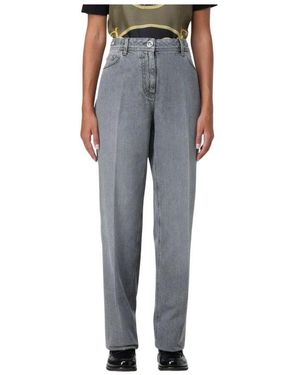 Versace Elegante Graue Straight Leg Jeans