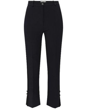 Elisabetta Franchi Schwarze tuxedo hose mit satinbändern