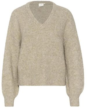 Kaffe V-Neck Knitwear - Neutro