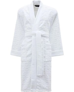 Philipp Plein Kimono Badjas Hexagon - Wit