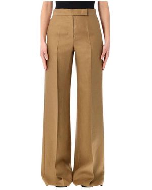 Max Mara Badesse Wide-Leg Hose - Natur