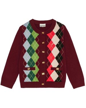Ganni Bordeaux Pullover Aw25 - Rot