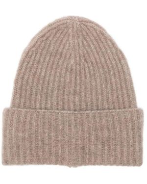 Roberto Collina Gerippte Umgeschlagene Krempe Hut - Natur