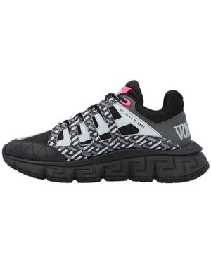Versace Schoenen ,Veelkleurig ,Leer Trigreca Sneakers - Zwart