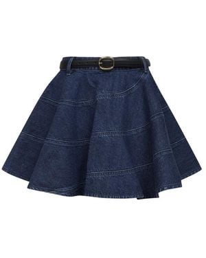 Self-Portrait Denim Skirts - Blauw