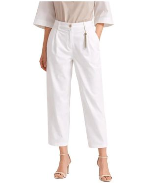 Seventy Cropped Trousers - Blanco