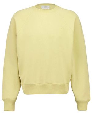 Ami Paris Petit Ami De Coeur Sweatshirt Mit Prägung - Gelb