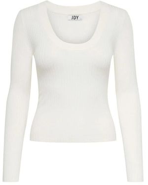 Jacqueline De Yong Long Sleeve T-Shirts - White