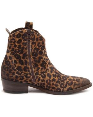 Mimmu Cowboy & Biker Boots - Brown