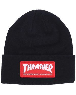 Thrasher Skate Mag Patch Beanie Mütze Schwarz - Blau