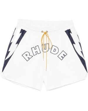 Rhude Short Shorts - White