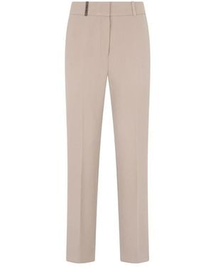 Peserico Straight Trousers - Natural