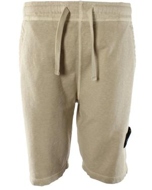 Stone Island Baumwoll Herren Shorts - Grün