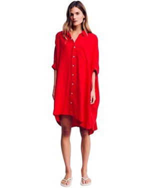 Denimist Shirt Dresses - Rojo