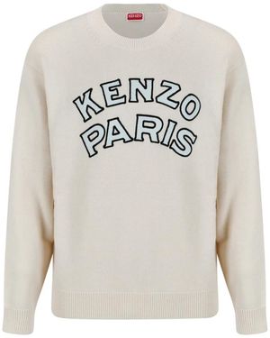 KENZO Paris Emblem Pullover - Grau