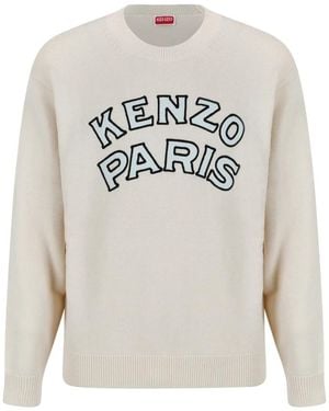 KENZO Round-Neck Knitwear - Gris
