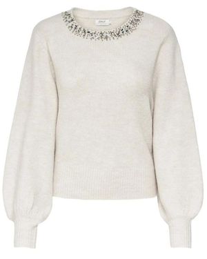 ONLY Polyester Gebreide Kleding Herfst/Winter Collectie Pullover - Wit