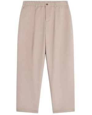 Maison Kitsuné Straight Trousers - Natural