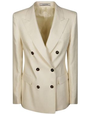 Tagliatore Giacca Chambray Lino - Naturel