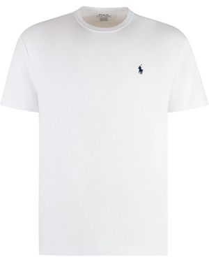 Polo Ralph Lauren Klassisches baumwoll-crew-neck t-shirt - Weiß