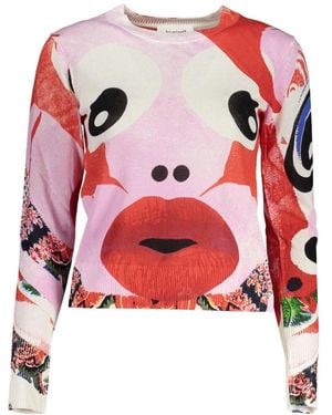 Desigual Round-Neck Knitwear - Red