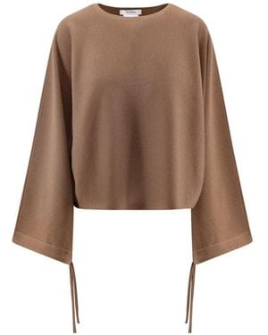 Max Mara Round-Neck Knitwear - Brown