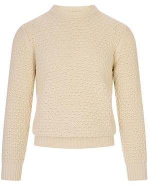 Canali Round-Neck Knitwear - White