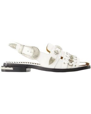 Toga Flat Sandals - White