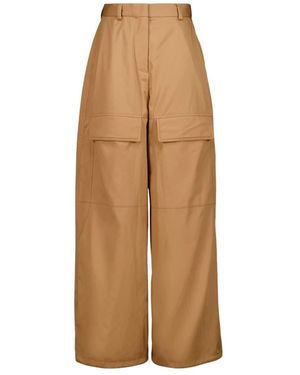 Stella McCartney Wide-Leg Cargo Broek - Bruin