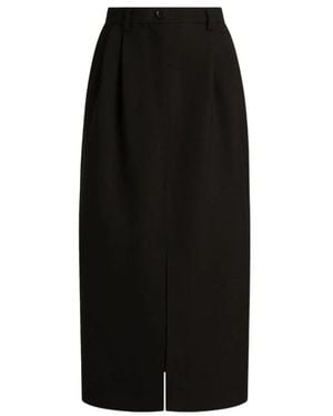 Dolce & Gabbana Rok Van Dubbele Wollen Crêpe - Zwart