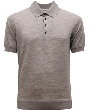 GOES BOTANICAL Polo-Shirt Mit 4 Knöpfen - Grau