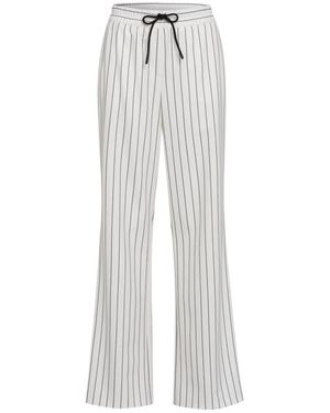MARC AUREL Vertikal Gestreifte Damen Hose - Grau