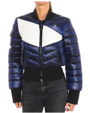 Vuarnet Jassen ,Blauw ,Gewatteerd Jack Met Ronde Hals En Rits