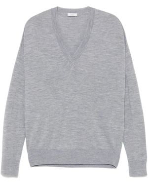 Peserico V-Neck Knitwear - Gray