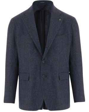 Tagliatore Jassen ,Blauw ,Enkelrijig Blazer