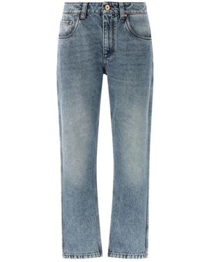 Brunello Cucinelli Jeans ,Blauw ,Katoen Straight Jeans