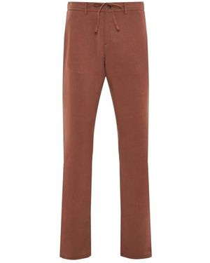 Canali Straight Trousers - Red
