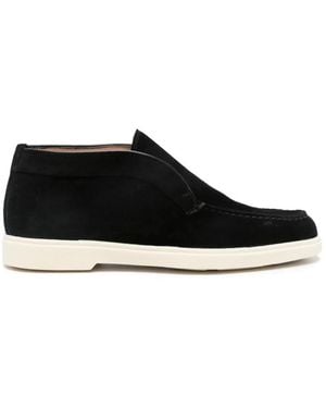 Santoni Suède Loafers - Zwart