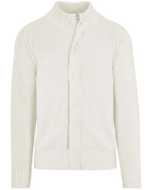 Bomboogie High Neck Cardigan - Wit