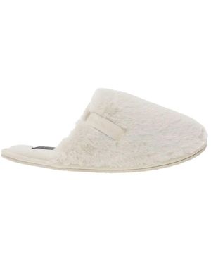 Calvin Klein Pelz hausschuhe - synthetische schlupfschuhe - Weiß