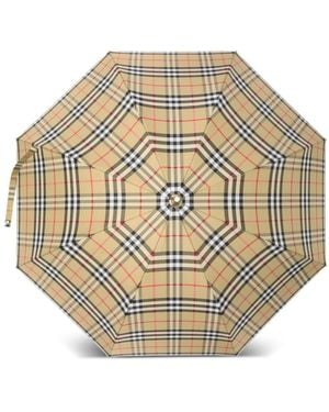 Burberry Accessoires ,Katoen Maple Wood Check Walking Umbrella - Metallic