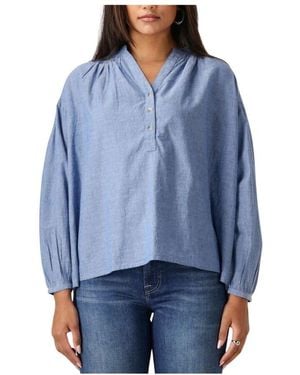 Vanessa Bruno Hellblaue Denim-Look Bluse