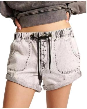 One Teaspoon Denim Shorts - Grey