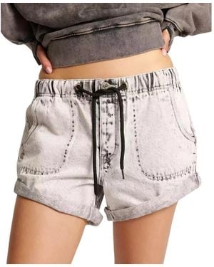 One Teaspoon Denim Shorts - Gray