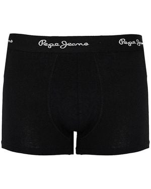 Pepe Jeans Ondergoed ,Zwart ,Katoen 3-Pack Boxershorts Met Merk Tailleband